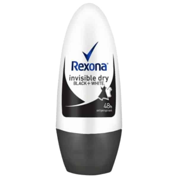 rexona women antiperspirant roll on invisible dry black white 50ml