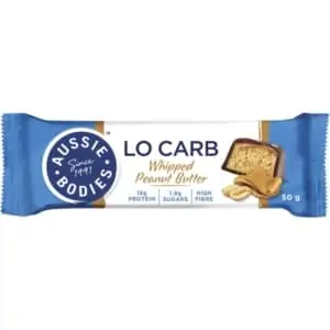 aussie bodies lo carb whipped peanut butter bar 50g