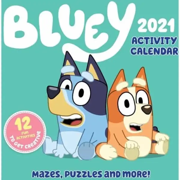 bluey acivity calendar 2021 square wall calendar