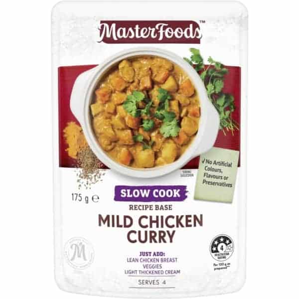 masterfoods mild chicken curry slow cook recipe base 175g
