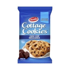 paradise cottage cookies chocolate chip indulgence 250g