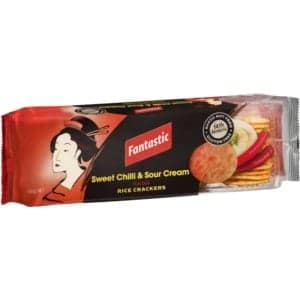 fantastic rice crackers sweet chilli sour cream 100g