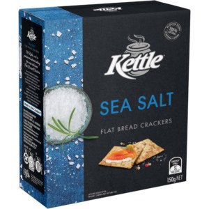 kettle flat bread crackers sea salt 150g