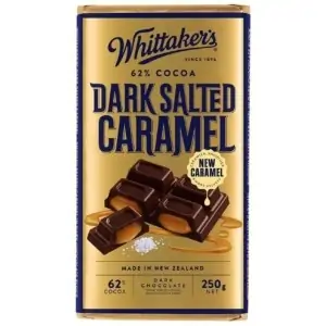 whittakers block dark salted caramel 250g