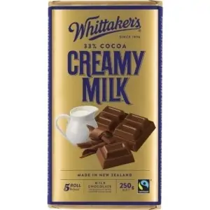 whittakers block creamy milk 33 cocoa 250g