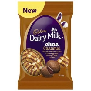 cadbury dairy milk choc caramel eggs bag 115g 3