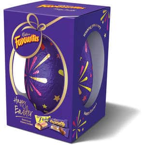 cadbury favourites milk chocolate easter egg gift box 415g