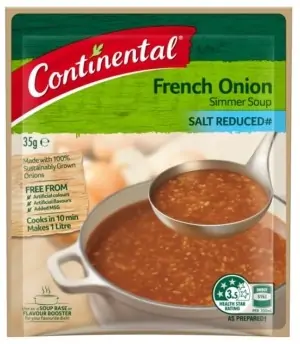 continental simmer soup french onion salt reduced 35g