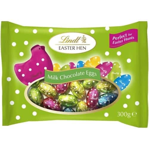 lindt mini solid milk chocolate easter eggs 300g