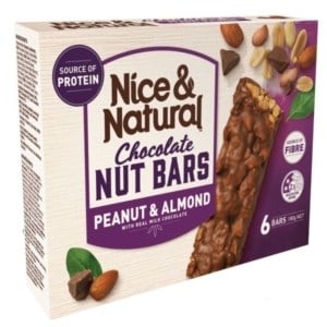 nice natural chocolate nut bar peanut almond 6 pack