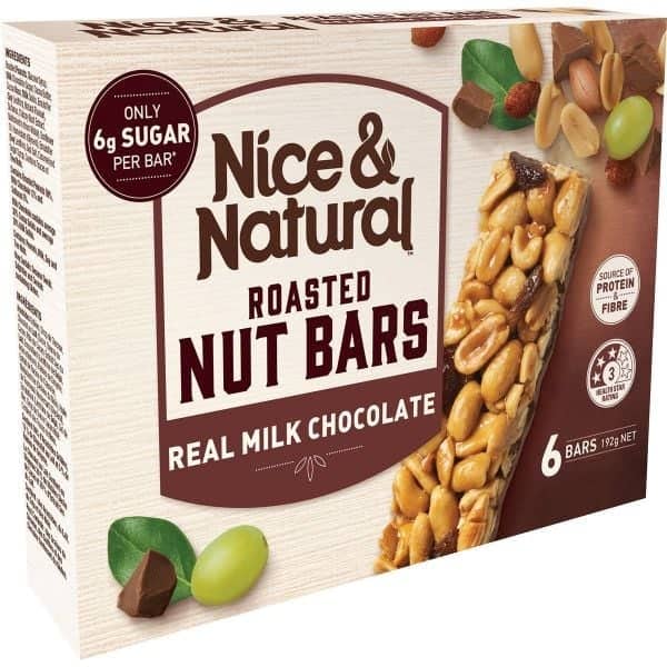 nice natural nut bar chocolate 6 pack