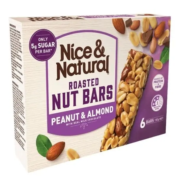 nice natural roasted nut bars almond 6 pack