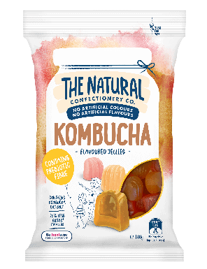 the natural confectionery co kombucha flavoured lollies 180g