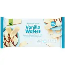 woolworths vanilla creme wafers 125g