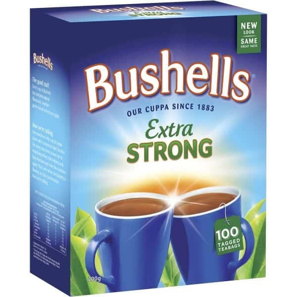 bushells blue label extra strong black tea bags