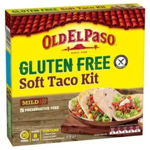old el paso gluten free soft taco kit 418g