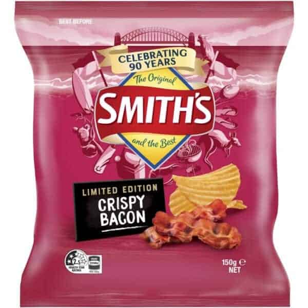 smiths crinkle cut crispy bacon 150g