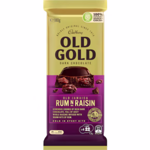 Cadbury Old Gold - Old Jamaica Rum & Raisin 180g (Wholesale case $5.70 x 15 units)