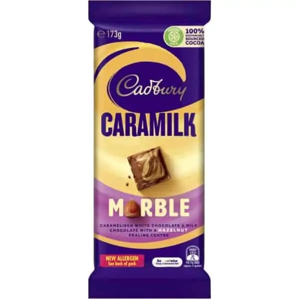 cadbury caramilk marble block
