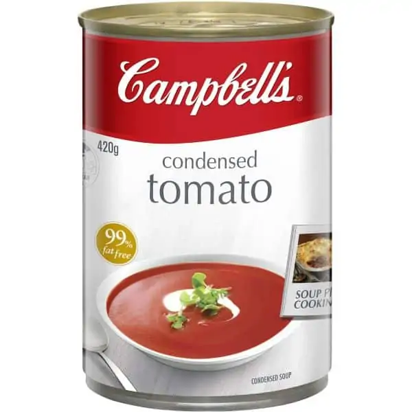 campbells canned soup tomato condensed 420g