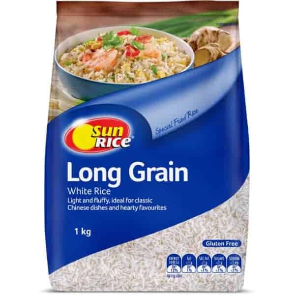 sunrice white rice premium long grain 1kg