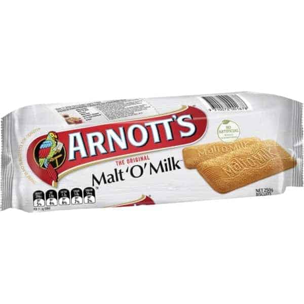 arnott malt o milk 250g