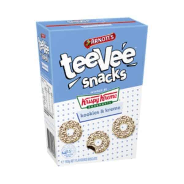 arnott teevee snacks krispy kreme biscuits kookies kreme