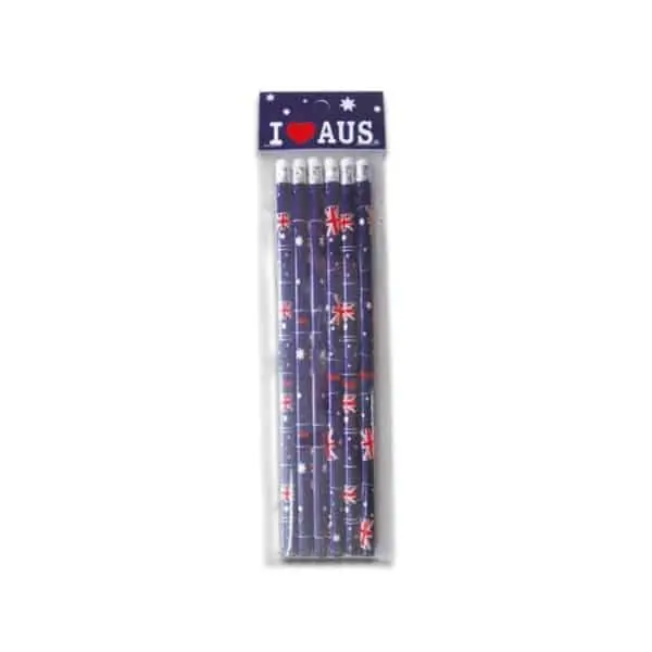 australian flag pencils 6 pack