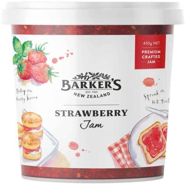 barkers anathoth farm strawberry jam 455g