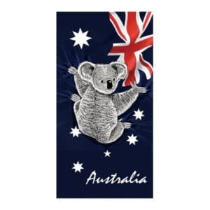 beach towel flag with koala