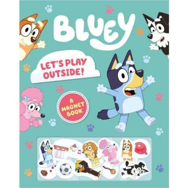 bluey lets play outside a magnet book