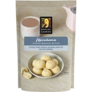 byron bay cookies macadmia shortbread bites 100g