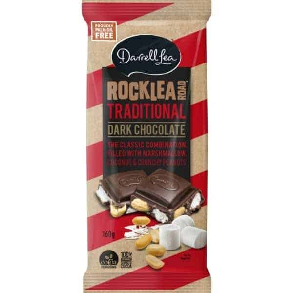 darrell lea rocklea road traditional dark chocolate blo 160g