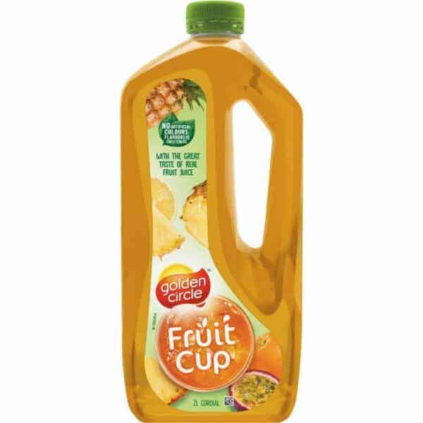 golden circle cordial fruit cup crush 2l