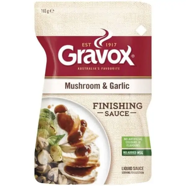 gravox finishing sauce mushroom garlic 165g
