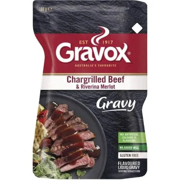 gravox gravy chargrilled beef merlot 160g