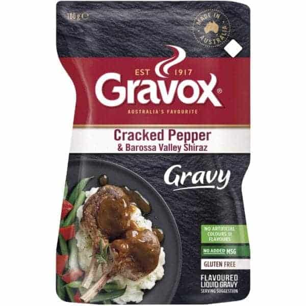 gravox gravy cracked pepper shiraz 160g