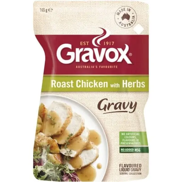 gravox gravy liquid chicken with herbs 165g