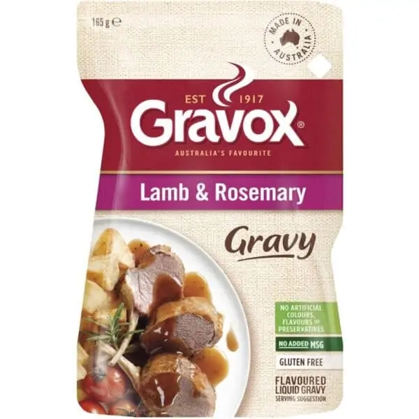 gravox gravy liquid lamb rosemary 165g