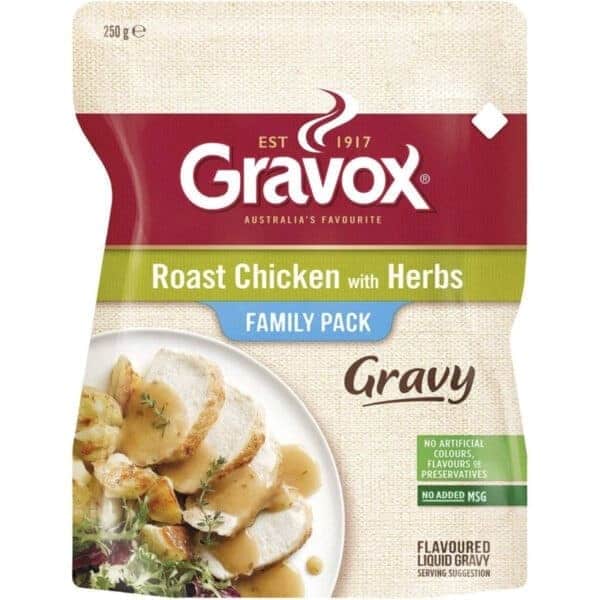 gravox gravy liquid roast chicken herbs 250g