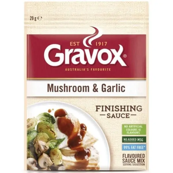 gravox gravy mix mushroom garlic 29g