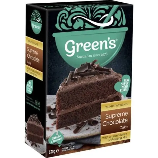 green temptations supreme chocolate cake mix 630g