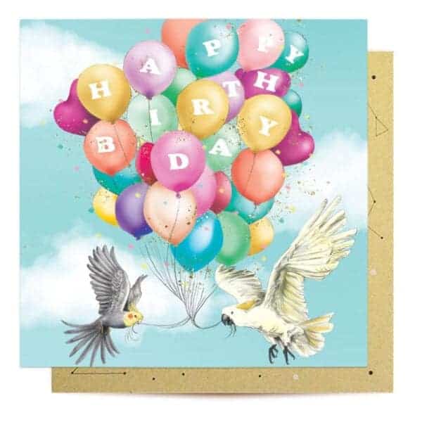 greeting card bird birthday balloons1