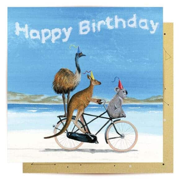 greeting card birthday beach bike1