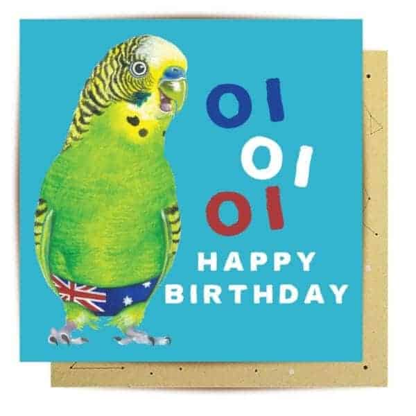 greeting card birthday budgie1