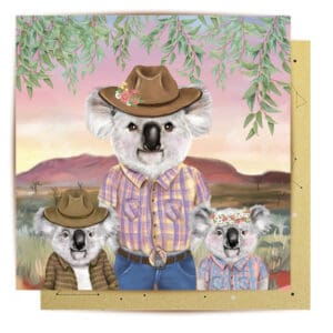 greeting card cowboy koala mum