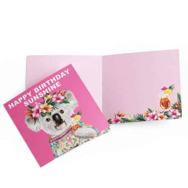 greeting card happy birthday sunshine koala2