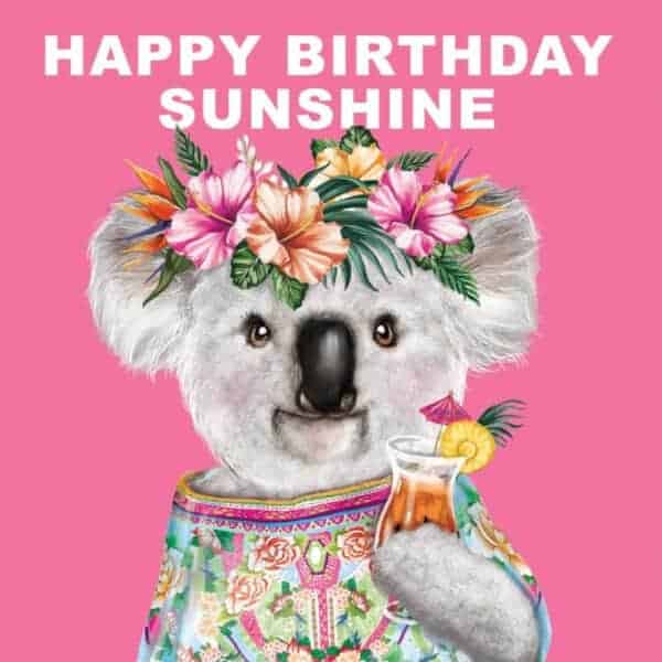 greeting card happy birthday sunshine koala3