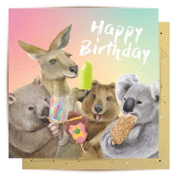 greeting card ice cream critters1