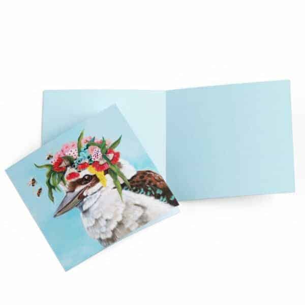 greeting card kookaburra and bees3